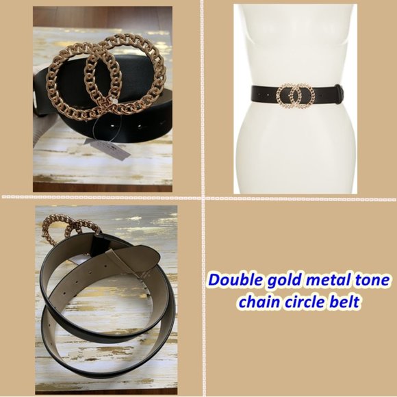 New Luxury Gold Metal Chain Belt Buckle Size M main image 4